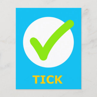 TICK Flashcard voor Initiaal T 1 Lettergreep Woord