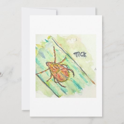 Tick Greeting Card Kaart (Voorkant)