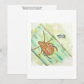 Tick Greeting Card Kaart (Voorkant / Achterkant)