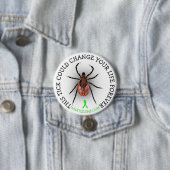 Tick Lyme Disease Awareness Button (In situ)