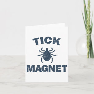 Tick Magnet Funny Camping and Hiking Bug Shirt Kaart