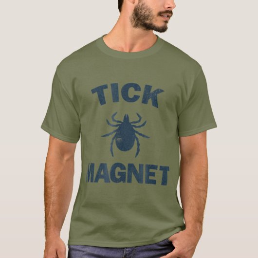 Tick Magnet Funny Camping and Hiking Bug T-shirt (Voorkant)