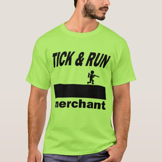 Tick & Run Merchant T-shirt (Voorkant)
