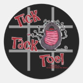 Tick Tack Toe! Ronde Sticker (Voorkant)