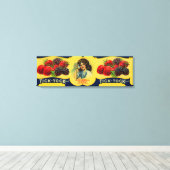 Tick Tock Berry Label Canvas Afdruk (Insitu (Houten vloer))