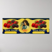 Tick Tock Berry Label Poster (Voorkant)
