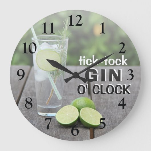 Tick Tock | Gin O'Clock Grote Klok (Voorkant)