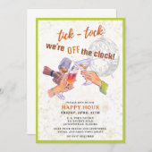 Tick-Tock Happy Hour uitnodiging (Voorkant / Achterkant)