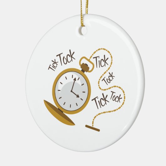 Tick Tock Keramisch Ornament (Links)