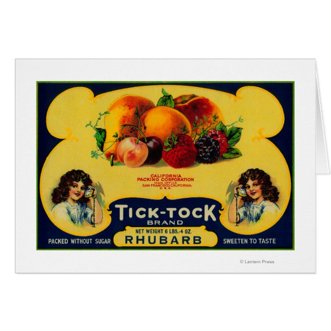 Tick Tock Rhubarb Label (Voorkant Horizontaal)