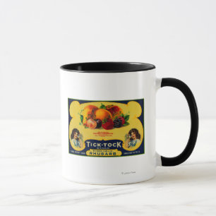 Tick Tock Rhubarb Label Mok