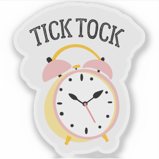 Tick Tock-sticker Sticker (Voorkant)