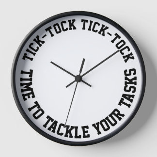 Tick-Tock Tick-Tock Tijd om uw Taken Muur aan te p