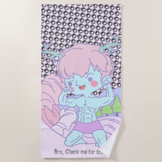 Tick Towel!  2019 Fire Island Design Strandlaken (Voorkant)