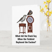 Tickbird-Humor Kaart (Gele Bloem)