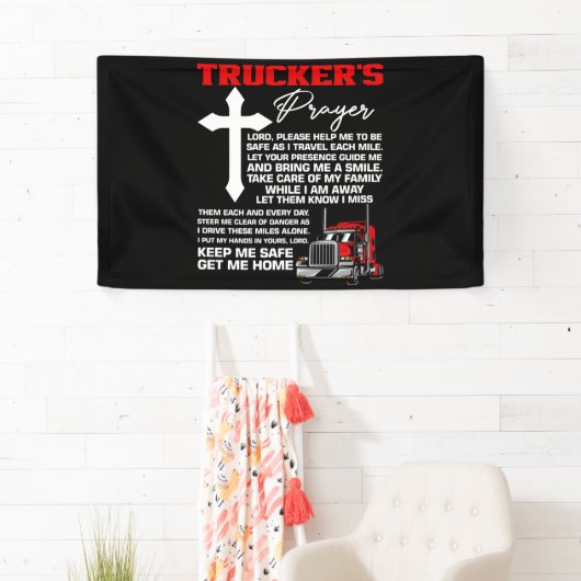 Tickers houden me veilig vrachtwagenchauffeur spandoek (Insitu)