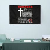 Tickers houden me veilig vrachtwagenchauffeur spandoek (Beurs)