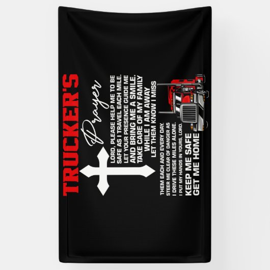 Tickers houden me veilig vrachtwagenchauffeur spandoek (Verticaal)