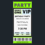 Ticket 21st Birthday Party Invitations Green Kaart<br><div class="desc">Green Ticket 21st Birthday Party Invitations copyright 2011 www.sublimestationery.com</div>