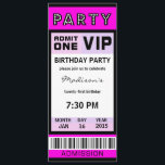 Ticket 21st Birthday Party Invitations Kaart<br><div class="desc">Deze geweldige,  roze feestelijke uitnodigingen voor een evenementenkaartje zijn geweldig en leuk.. en zullen een grote hit zijn voor uw gasten. Ticket 21st Birthday Party Invitations copyright 2011</div>