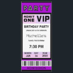 Ticket 21st Birthday Party Invitations Paars Kaart<br><div class="desc">Big Paars Ticket 21st Birthday Party Invitations copyright 2011 www.sublimestationery.com</div>