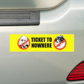 TICKET AAN NIETS WAAR BUMPERSTICKER (Op auto)