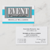 Ticket Aqua Blue-Visitekaartjes van de gebeurtenis (Voorkant / Achterkant)