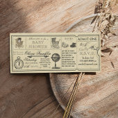 Ticket Baby shower Uitnodiging