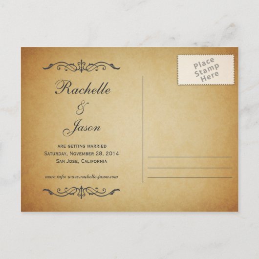  Ticket Bewaar de datum -- 3 afbeeldingen 2.0 Aankondigingskaart (Achterkant)