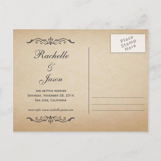 Ticket Bewaar de datum -- 3 afbeeldingen 2.0 Aankondigingskaart (Achterkant)