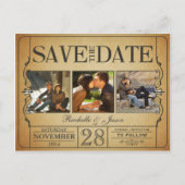  Ticket Bewaar de datum -- 3 afbeeldingen Aankondigingskaart (Voorkant)