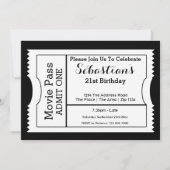 Ticket Black en White voor nieuwigheidspartij Kaart (Voorkant)