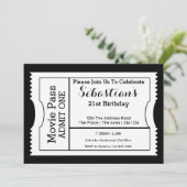 Ticket Black en White voor nieuwigheidspartij Kaart (Staand voorkant)