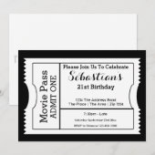 Ticket Black en White voor nieuwigheidspartij Kaart (Voorkant / Achterkant)