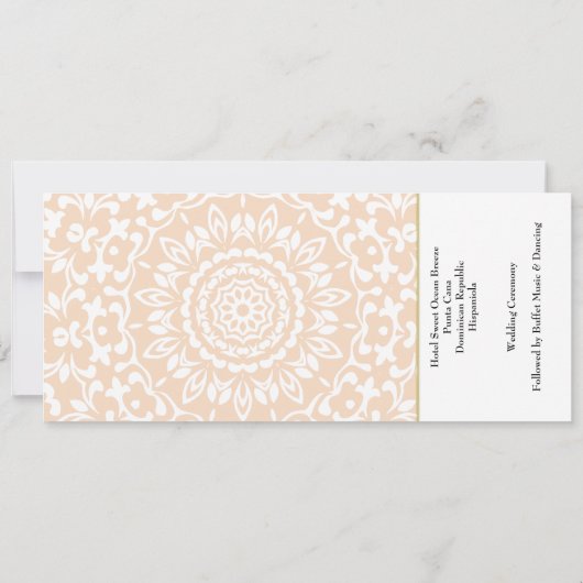 Ticket Boarding Pass Trouwbestemming Dominicaanse  Kaart (Achterkant)