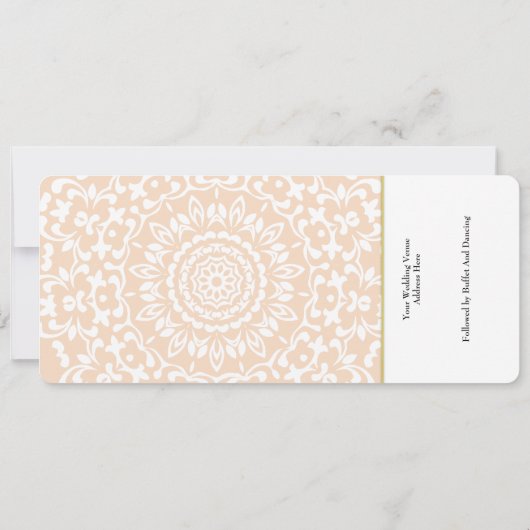 Ticket Boarding Pass Trouwbestemming in Cyprus Kaart (Achterkant)