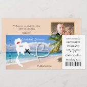 Ticket Boarding Pass Trouwbestemming Thailand Kaart (Voorkant / Achterkant)
