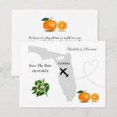 Ticket Boarding Pass Wedding Destination Florida Save The Date (Voorkant / Achterkant)