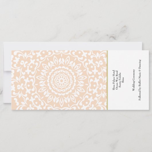 Ticket boarding Pass Wedding Destination Ibiza Kaart (Achterkant)