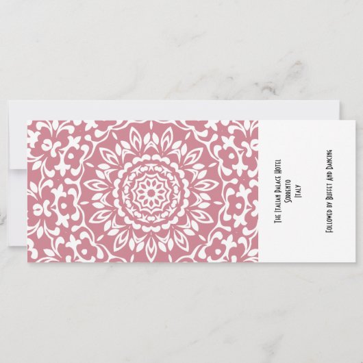 Ticket Boarding Pass Wedding Destination Italy IV Kaart (Achterkant)