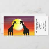 Ticket Boarding Pass Wedding Destination Kenya Kaart (Achterkant)