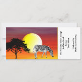Ticket Boarding Pass Wedding Destination Kenya Kaart (Achterkant)