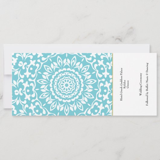 Ticket boarding Pass Wedding Destination Kos Kaart (Achterkant)