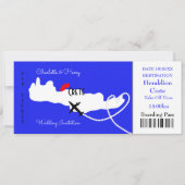 Ticket Boarding Pass Wedding Destination Kreta Kaart (Voorkant)