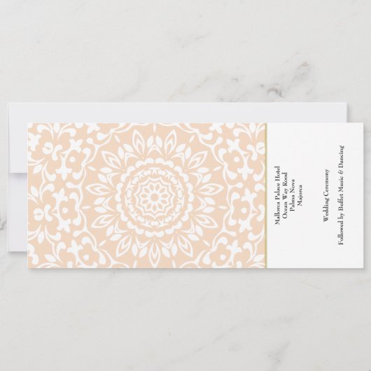 Ticket boarding Pass Wedding Destination Majorca Kaart (Achterkant)