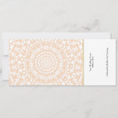 Ticket Boarding Pass Wedding Destination Mexico Kaart (Achterkant)