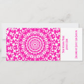 Ticket Boarding Pass Wedding Destination Mexico Kaart (Achterkant)