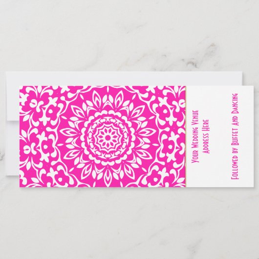 Ticket Boarding Pass Wedding Destination Mexico Kaart (Achterkant)