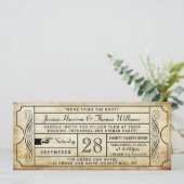 ticket bruiloft repetitie dineruitnodiging kaart (Staand voorkant)