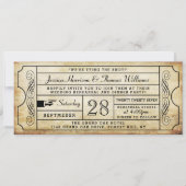 ticket bruiloft repetitie dineruitnodiging kaart (Voorkant)